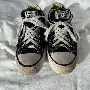 Converse All Star Low in Black | Size 5M, 7W
